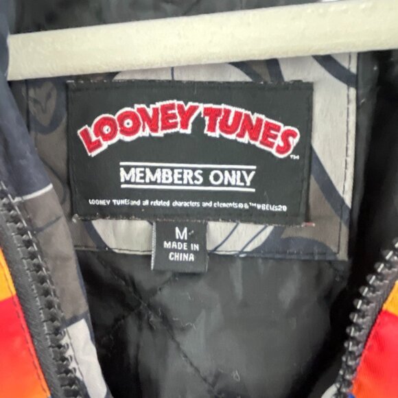 Looney Tunes Space Jam New Legacy Graphic Hooded Jacket M Full Zip Sporty Casual - Picture 2 of 10